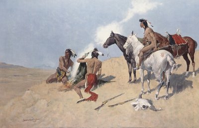 The Smoke Signal by Frederic Remington